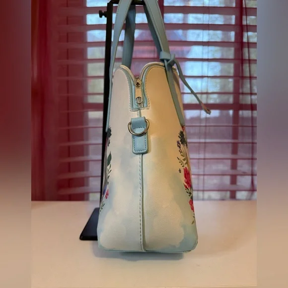 Loungefly Disney Alice in Wonderland Floral Watercolor Satchel Bag - Picture 3 of 9